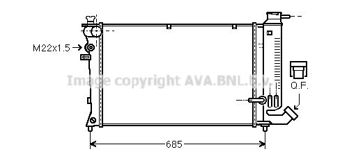 AVA QUALITY COOLING Радиатор, охлаждение двигателя PE2142